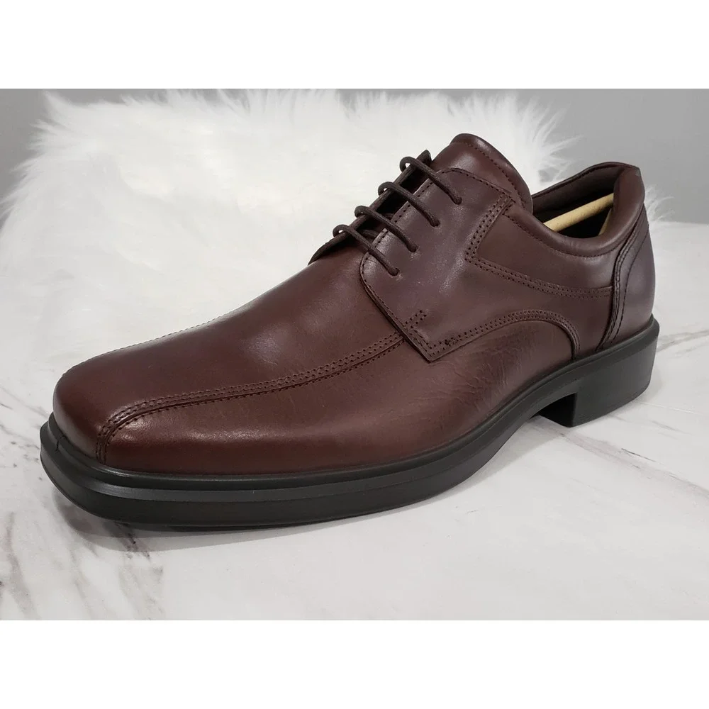 NEW NO BOX ECCO Helsinki 2 EU 45 Classic Leather Derby Shoe Size 11-11.5 Brown